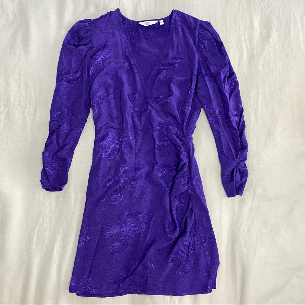 & Other Stories Purple Tiger Mini Dress